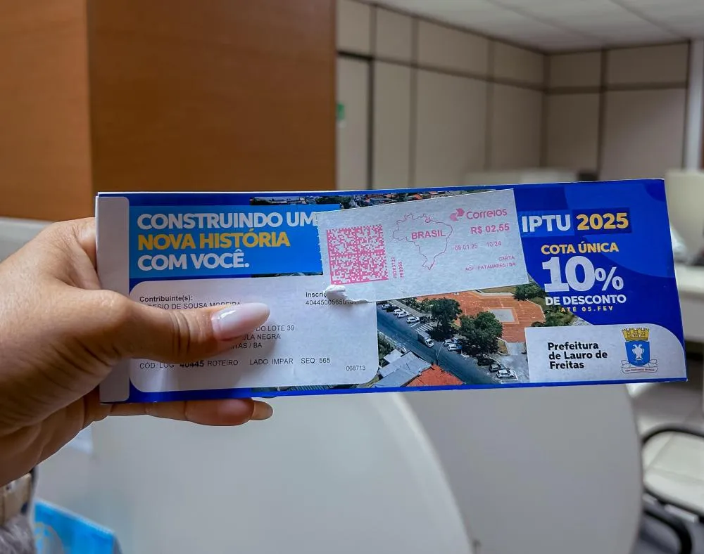 Prazo para pagamento da cota única com desconto do IPTU termina em 5 de fevereiro