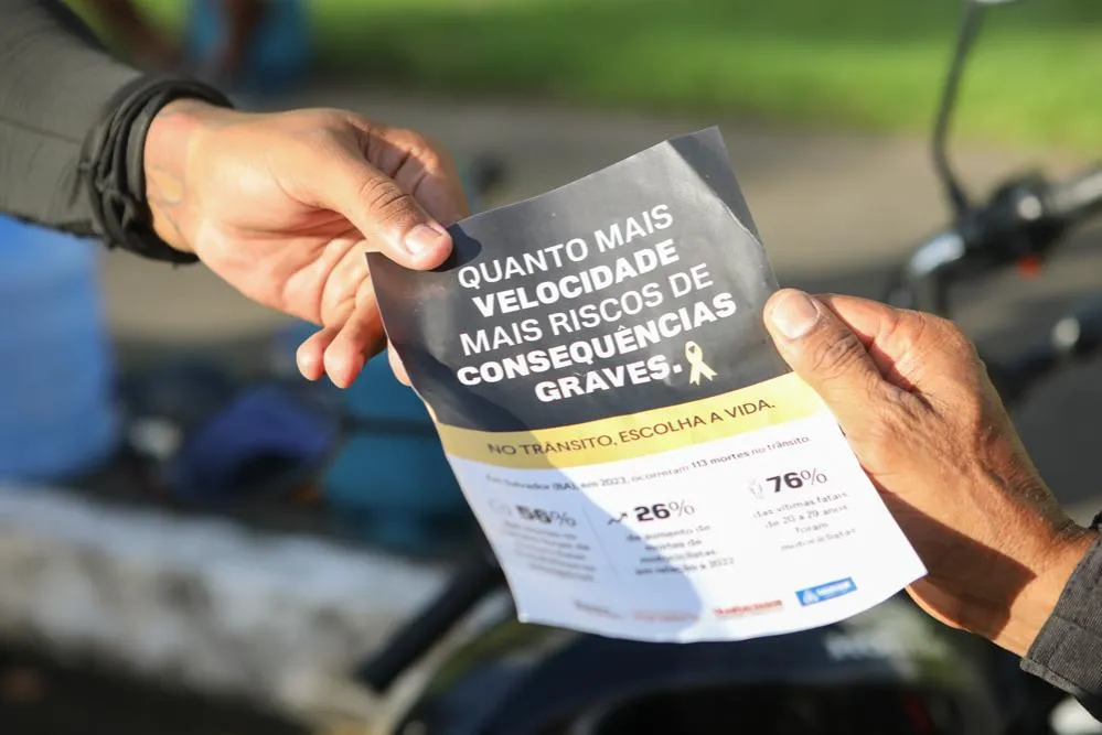 Maio Amarelo 2025: Campanha em Salvador alerta para os perigos do excesso de velocidade