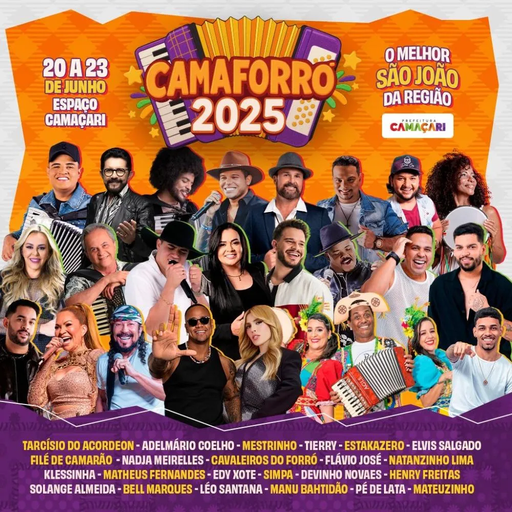 Camaforró 2025 promete agitar com mais de 50 atrações em quatro dias de festa