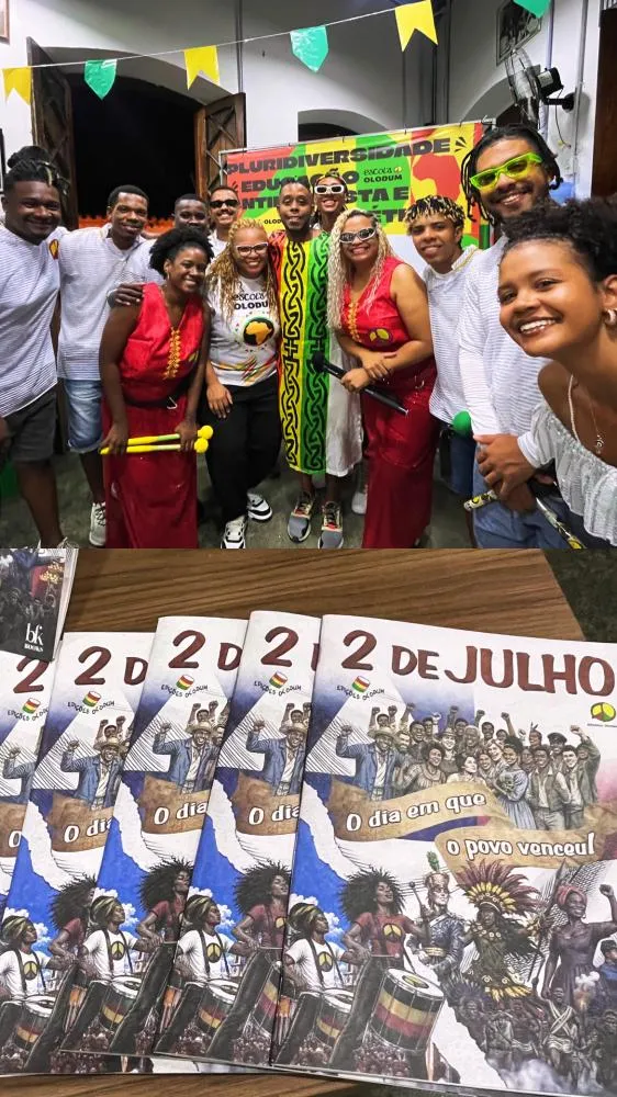 Escola Olodum lança cartilha em quadrinhos sobre a Independência da Bahia em evento na Casa Olodum